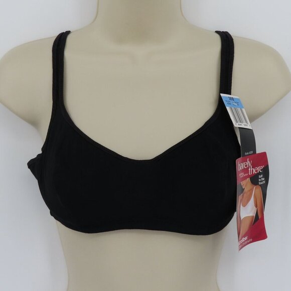 Vintage Barely There 36B Style 4328 Solid Black Underwire Microfiber Bra NEW NWT - Picture 14 of 15